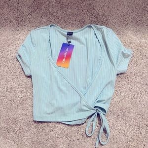 blue shein top